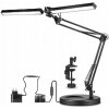 LED Stolná Lampa Školská Nastaviteľná 2x10W Čierna Rysovacia 2v1