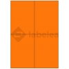 Labelea Samolepiace etikety 105x148 mm signálne farebné papierové, na hárku A4, pre laserovú tlač, Farba etikiet Signálna oranžová, Počet hárkov v balení 100 EPY105148SO004S
