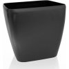 Flower Lover Kvetináč Quadrato Easy matt čierna, 24 cm, 24 cm