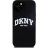 DKNY tekutý silikón s bielym tlačeným logom MagSafe – na iPhone 11 čierne