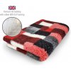 DRYBED Premium Vet Bed Patchwork červený 100 x 75 cm