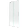 Mexen Velar, 2-krídlová posuvná vaňová zástena 95 x 150 cm, 8mm číre sklo, biely profil, 896-095-000-01-20