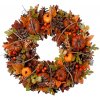 Veniec jesenný s tekvicami, bobuľami a šiškami – priemer 40 cm