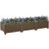 Kvetináč plast hnedý VidaXL 120 cm x 40 cm x 23 cm