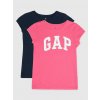 GAP Children's T-shirt with logo 2 pcs Girls modrá ružová