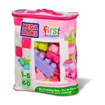 Mega Bloks First Builders Big Building Bag Girls 60 ks