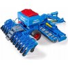 Kombajn Bruder modrý 1:16 guma plast