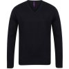 Henbury Pánsky ľahký sveter do V H720 Black S