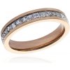 Dámsky prsteň so zirkónmi z chirurgickej ocele rose gold S434070