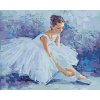 Maľovanie podľa čísel Baletka zaväzujúca si svoje baletné špičky, 80x100 cm, bez rámu a bez vypnutia plátna (6047632)