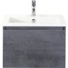 Kúpeľňový nábytkový set Sanox Frozen farba čela betón antracitovo sivá ŠxVxH 61 x 42 x 46 cm s keramickým umývadlom