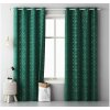 Hotový záves GLAMMY - Tmavo zelený Spôsob zavesenia: Riasiaca páska