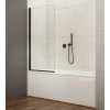 AQUALINE VILMA vaňová zástena 600x1400mm, čierna, číre sklo AQ6014B