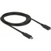 Delock 85542 USB-C (M) do USB-C (F) - USB 3.1 Gen 1 - 3 A - 2m, černý