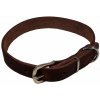 Bafpet Obojek z mastné kože ZUBR 40cm/16mm hnědá