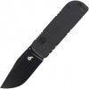 Fox Knives BF-758 BLACK NU-BOWIE vreckový nôž 6 cm, celočierny, G10