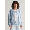 GANT LINEN BLEND BOMBER JACKET modrá