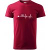 Kolky EKG - Klasické pánske tričko vyššej gramáže - 2XL ( Marlboro červená )