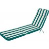 Vankúš na lehátko IRIS zelený s béžovými pásmi