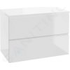 kielle Skrinka vrátane dosky pod umývadlo 80x55x46 cm, lesklá biela 50002S820
