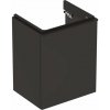 Geberit Skrinka pod malé umývadlo Geberit Smyle Square, s jednými dvierkami: 49.2x61.7x40.6cm, Láva, Šírka umývadla=50cm, Dvierka=Závesy vľavo 500.364.JK.1