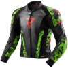 REBELHORN KOŽENÁ BUNDA VELOCE CAMO ČIERNA/ZELENÁ/FLUO ČERVENÁ - 58
