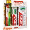Elmex Junior Systém zubná kefka + zubná pasta 75 ml + ústna voda 400 ml darčeková sada