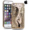 SHENGO Silikónové Púzdro Diamond Swan pre Apple iPhone - Zlaté (8 Plus, 8, 7 Plus, 7, SE 2020, 6s Plus, 6 Plus, SE, 5s, 5) iPhone: 6s Plus, 6 Plus