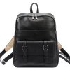 Florence G2006-2 čierny veľký kožený taliansky ruksak 12l