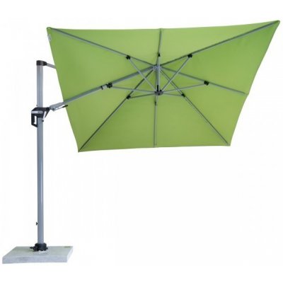 Doppler ACTIVE 350 x 260 cm – výkyvný záhradný slnečník s bočnou tyčou zelený (kód farby 836), 100 % polyester