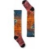 Detské lyžiarske ponožky Smartwool Junior Ski Zero Cushion Geo Peaks Print Ski oranžová 37-40
