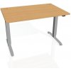 Hobis Pracovný stôl Motion, ZO, 2S, 120x70,5-120,5x80 cm, buk/sivá