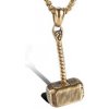Steel Edge Prívesok z chirurgickej ocele Thórovho kladivo WJHC103-GD Dĺžka náhrdelníka: 56cm