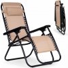 MultiGarden Skládací zahradní lehátko Gravity II béžové