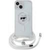 Karl Lagerfeld IML Crossbody Choupette Head Magsafe Zadní Kryt pro iPhone 15 Transparent KLHMP15SHCCHNT