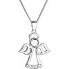 EVOLUTION GROUP 32076.1 anjel dekorovaný kryštálmi Swarovski (Ag 925/1000, 0,4 g)