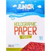 dekoračný papier a4 holografický červený 250 g sada 10 ks
