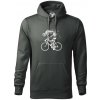 Cyklo kostra - Mikina pánska Cape s kapucňou - S ( Tmavá bridlica (sivá so zeleným nádychom) )