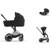 Cybex Platinum CYBEX e-Priam Travel Set + Cloud T Plus i-Size sepia black chrome with black details