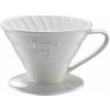 Tiamo keramický dripper V02 biely - Pour over dripper na kávu