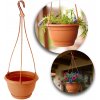 Nohel Garden kvetináč závěsný AGRO s podmiskou plastový terakota 18x11,8cm