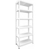 Kovový regál Biedrax 35 x 90 x 270 cm, biely - 6 políc biele lamino 12mm