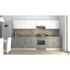 Kuchynská linka LUIZA 320x260 - Biela + Betón