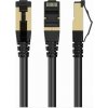 GEMBIRD PP8-LSZHCU-BK-15M – S/FTP Cat. 8 LSZH propojovací kabel, černý, 15 m