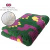 DRYBED Premium Vet Bed Dino zelený 100 x 75 cm