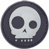 WARAGOD Tactical nášivka Funny Skull, čierna, 4cm