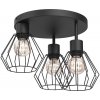 Luminex Stropné svietidlo PARKLA 3xE27/15W/230V čierna LU9852 + záruka 3 roky zadarmo