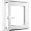 Jednokrídlové plastové okno REHAU Smartline+, otváravo - sklopné pravé - SKLADOVÉ-OKNÁ.sk - 500 x 500