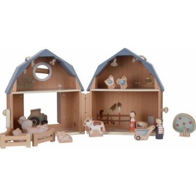 LITTLE DUTCH Domček pre bábiky drevený prenosný Farma 7152LD
