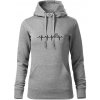 EKG pivo - Mikina dámská Cape s kapucí - 2XL ( Tmavosivý melír )